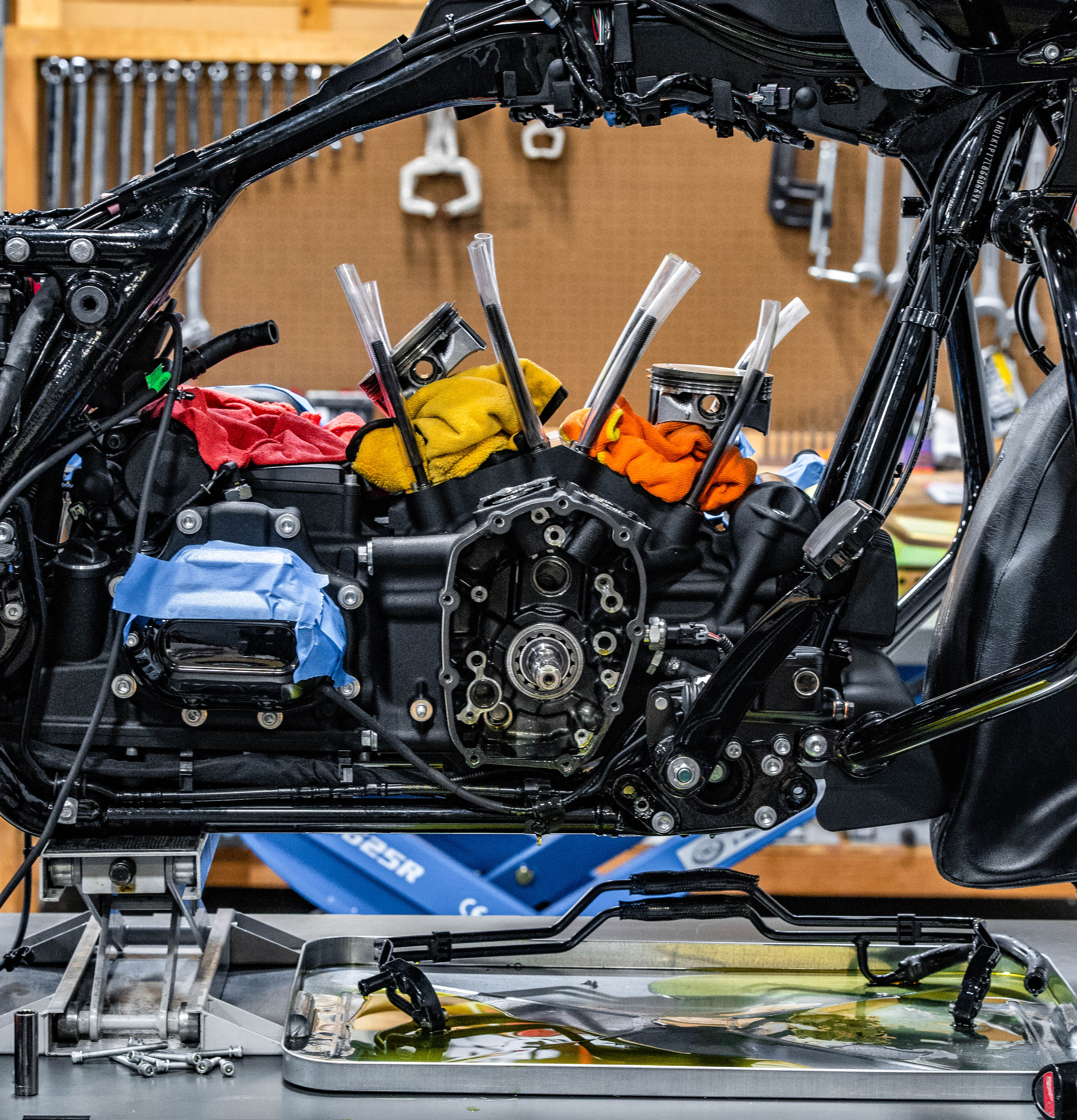 Stock 2020 Harley Road Glide Ready for Cam and Motor Upgrade - Get Lowered Cycles