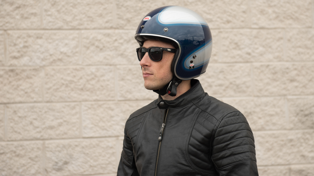 Bell Cruiser 2018 Custom 500 Open Face Carbon Adult Helmet Jager Candy Blue XS 
