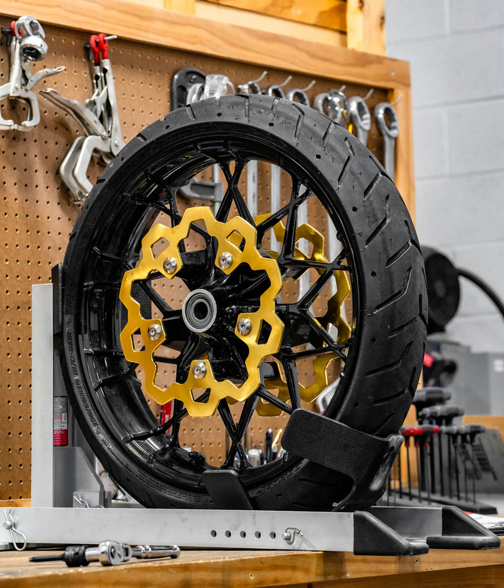 Lyndall One-Piece Brake Rotor for 2014-2021 Harley Touring Enforcer/Prodigy Wheel - Gold