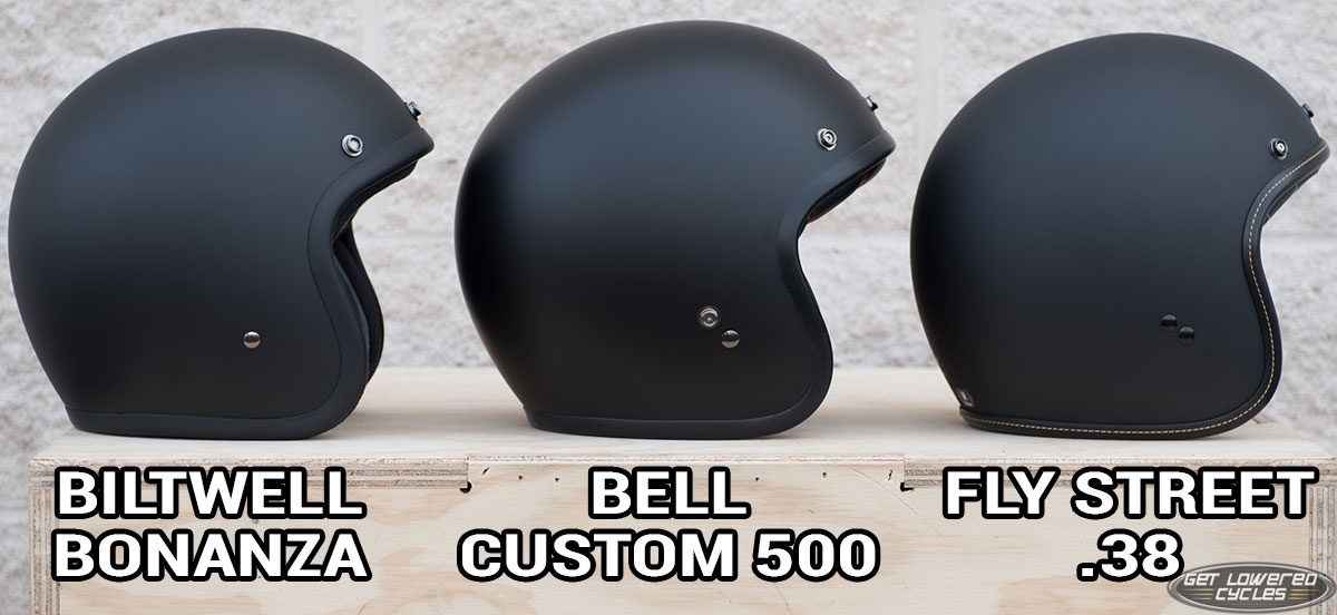 Open Face Motorcycle Helmet Side Comparison