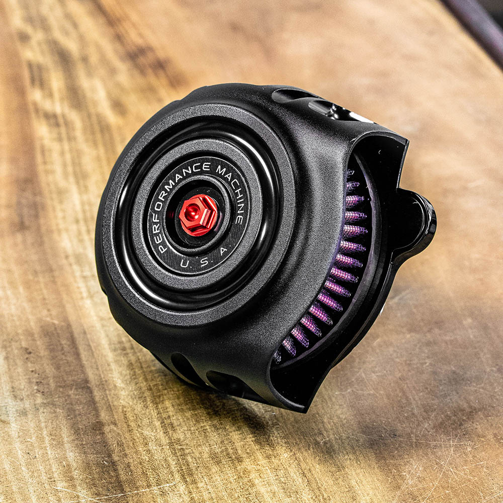 Performance Machine Vintage Air Cleaner for 2017-2020 Harley M8 - Black Ops