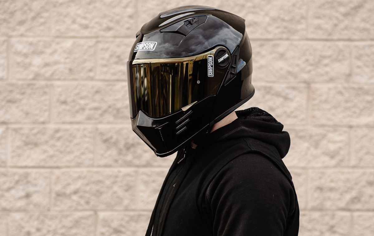 Simpson Gloss Black Mod Bandit Helmet